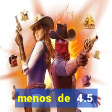 menos de 4.5 escanteios o que significa